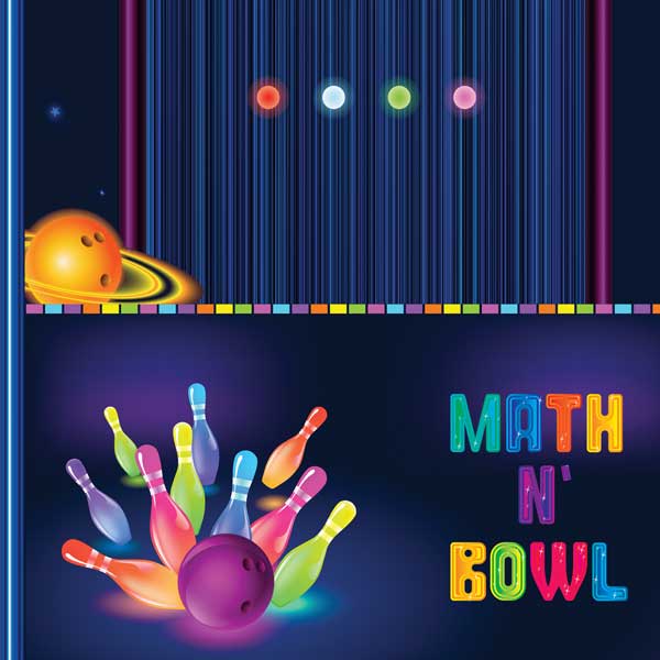 Bowling Math Games Neon