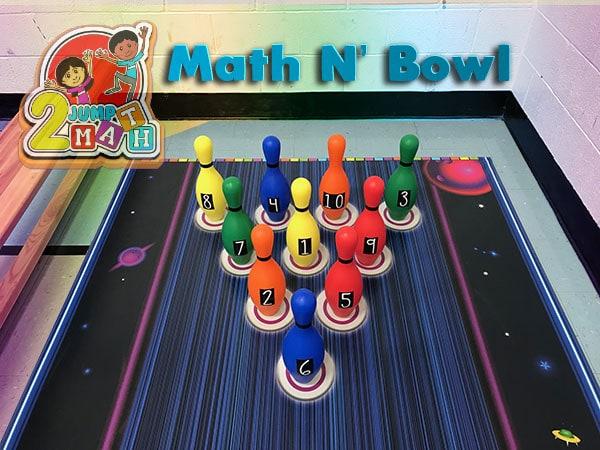 Bowling math games mat
