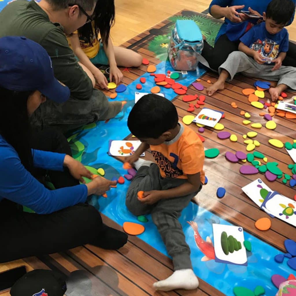 Pebble Patio Play based Learning Activities Jump2Math Sensory Paths