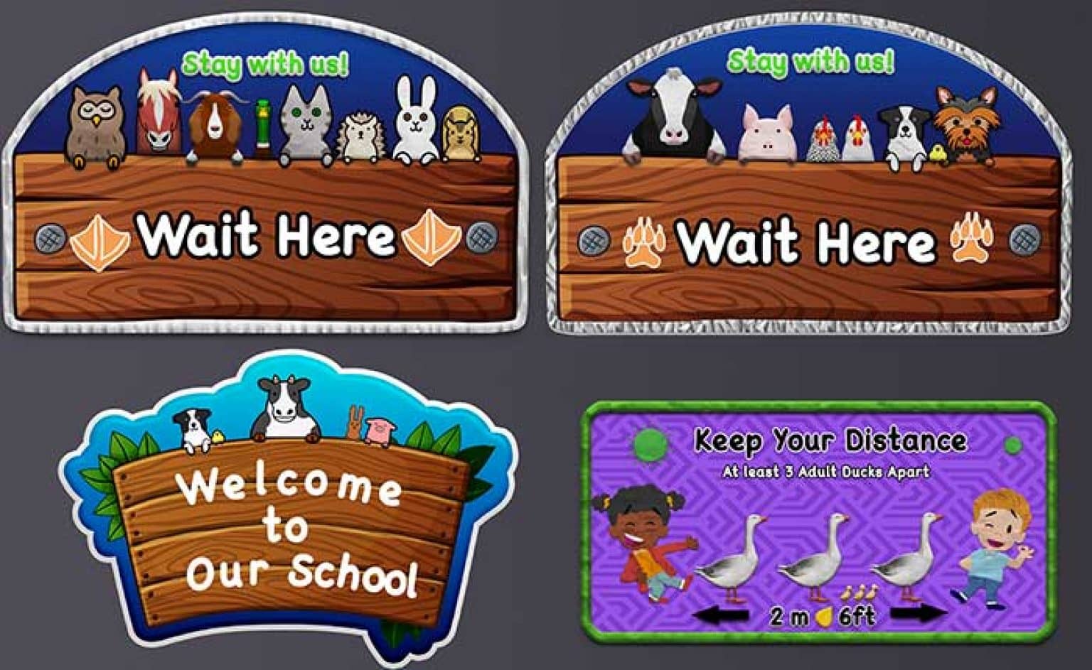 Social Distancing Stickers for Schools Jump2Math Sensory