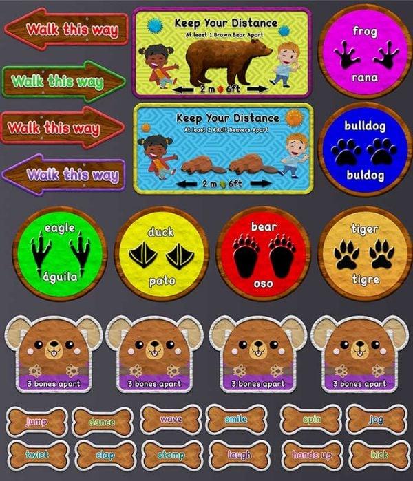 social distancing stickers for schools
